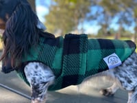 Image 1 of Green Check Fleece Chest Cover coat