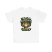 Image 1 of T-Shirt — "The Older I Get The Earlier It Gets Late" Vintage Clock Graphic