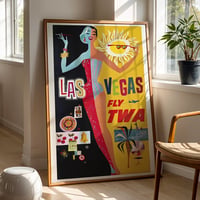 Image 1 of Las Vegas – Fly TWA Vintage Travel Poster