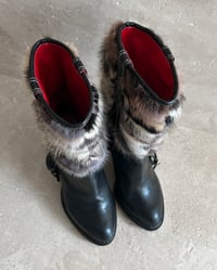 Image 4 of FUR AND LEATHER BOOTS
