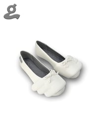 Image 1 of White Ballet Flats “Wings Q”