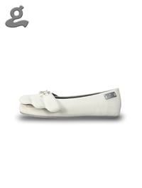Image 2 of White Ballet Flats “Wings Q”