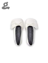 Image 3 of White Ballet Flats “Wings Q”