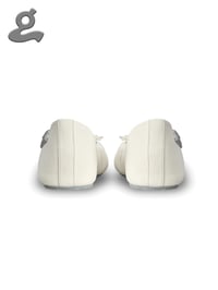 Image 4 of White Ballet Flats “Wings Q”