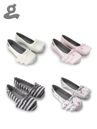 Image 8 of White Ballet Flats “Wings Q”