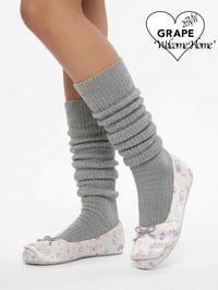 Image 6 of Grey Printed Satin  Ballet Flats “Wings Q”