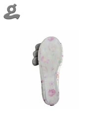 Image 5 of Grey Printed Satin  Ballet Flats “Wings Q”