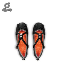 Image 3 of Black Top-Handle Ballet Flats “Baggie”