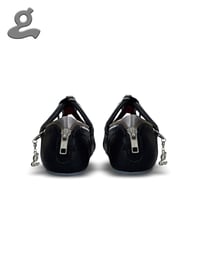 Image 4 of Black Top-Handle Ballet Flats “Baggie”