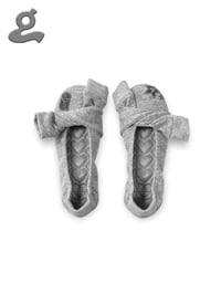 Image 3 of Grey Hoodie Knot Ballet Flats “Hoddie Q”