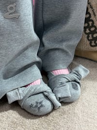 Image 6 of Grey Hoodie Knot Ballet Flats “Hoddie Q”