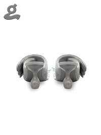 Image 4 of Grey Hoodie Round-Toe Heeled Sandals “Wings H”