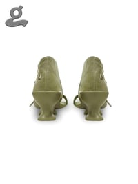Image 4 of Studded Embroidered Wedge Sandals “Zipper”