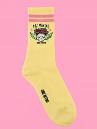 Image 2 of CALCETÍN PAZ MENTAL AMARILLO