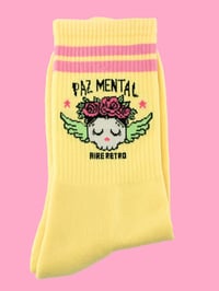 Image 3 of CALCETÍN PAZ MENTAL AMARILLO