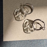 Image 2 of Organic Grid Glass Earrings