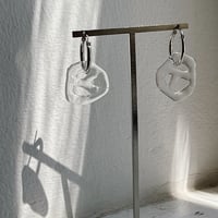 Image 1 of Organic Grid Glass Earrings