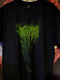 Image 2 of Black/Green Handmade Block Print Tee 
