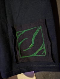 Image 4 of Black/Green Handmade Block Print Tee 