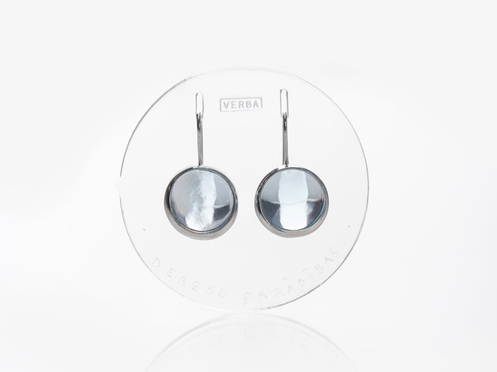 Image of "Celestial phenomena" silver earrings with blue topazes  · SUPERAE RES ·