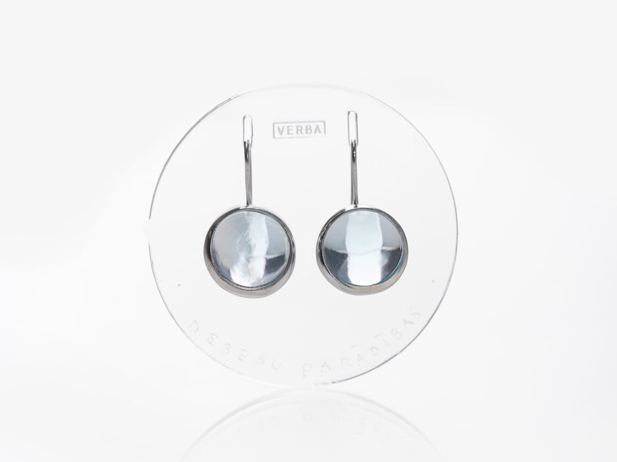 Image of "Celestial phenomena" silver earrings with blue topazes  · SUPERAE RES ·