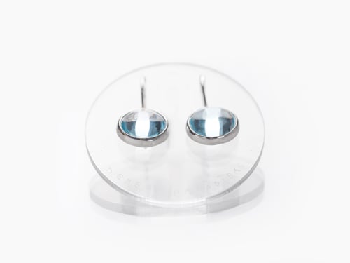 Image of "Celestial phenomena" silver earrings with blue topazes  · SUPERAE RES ·