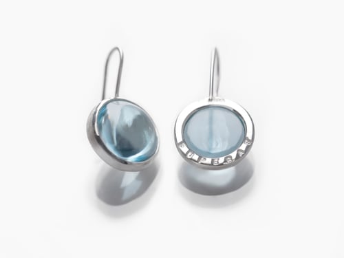 Image of "Celestial phenomena" silver earrings with blue topazes  · SUPERAE RES ·