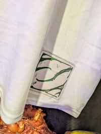 Image 4 of White/black Handmade Block Print Tee
