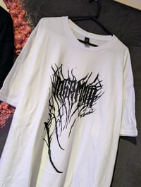 Image 2 of White/black Handmade Block Print Tee