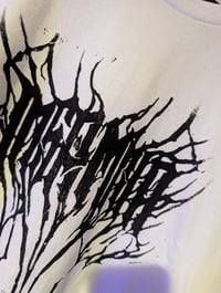 Image 3 of White/black Handmade Block Print Tee