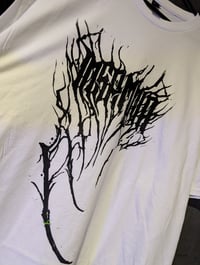 Image 1 of White/black Handmade Block Print Tee