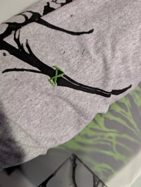 Image 5 of Grey/black Handmade Block Print Tee