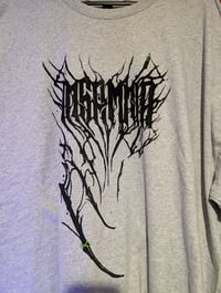 Image 1 of Grey/black Handmade Block Print Tee
