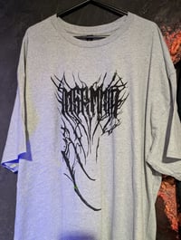 Image 2 of Grey/black Handmade Block Print Tee
