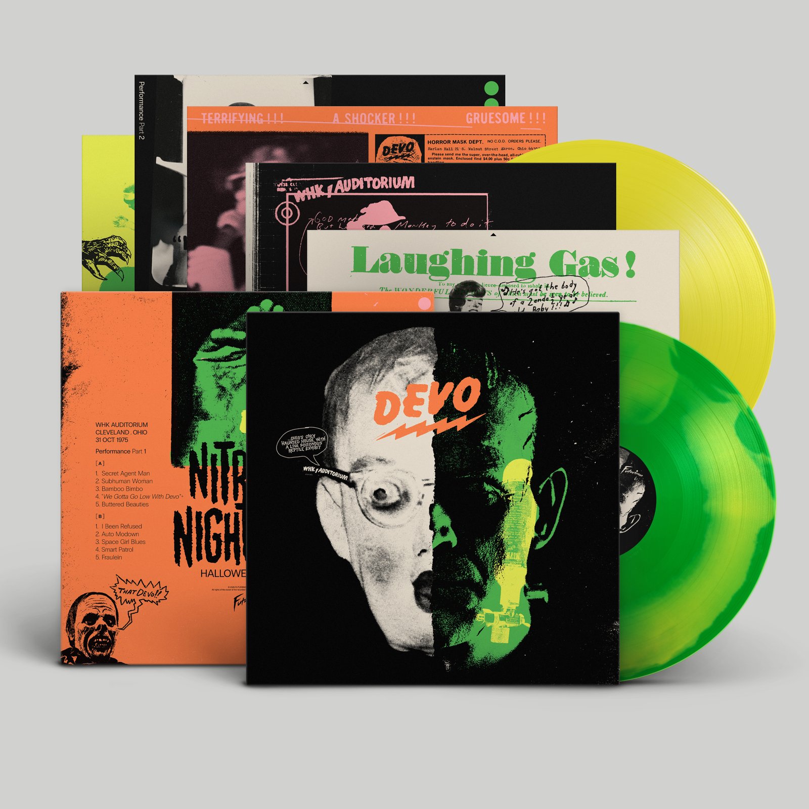 h4>DEVO</h4><h5>Nitrous Nightmare 2xLP</h5><h6>Laughing Gas Vinyl