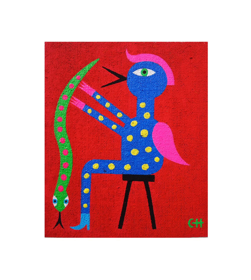 Image of FUNKY BIRDY EAT SNAKEY