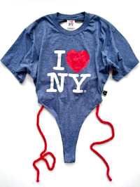 Image 1 of Pet Shops Girl - Upcycled “I ❤️ NY” 3-way bodysuit 