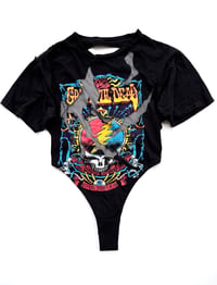 Image 1 of TERROR VISION - Upcycled Grateful Dead cut-out bodysuit 