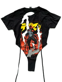 Image 1 of TERROR VISION - Upcycled DEVILMAN cut-out bodysuit 