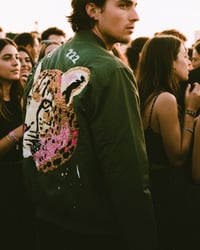 Image 3 of HEADPHONES VINTAGE TIGER ¥ BOMBER JACKET ¥ UNISEX ¥ UPCYCLED ¥ IBIZA