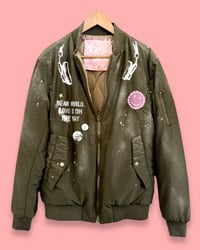 Image 1 of HEADPHONES VINTAGE TIGER ¥ BOMBER JACKET ¥ UNISEX ¥ UPCYCLED ¥ IBIZA