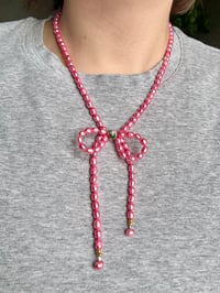 Image 1 of Pink Pearl and Cloisonné “Bow-lo”