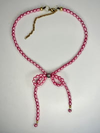 Image 3 of Pink Pearl and Cloisonné “Bow-lo”