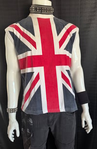 Image 1 of Stevie Rachelle "Stage Worn / Def Leppard Style" Union Jack Def Leppard tee + Free CD