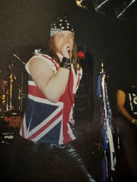 Image 4 of Stevie Rachelle "Stage Worn / Def Leppard Style" Union Jack Def Leppard tee + Free CD
