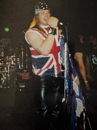 Image 2 of Stevie Rachelle "Stage Worn / Def Leppard Style" Union Jack Def Leppard tee + Free CD