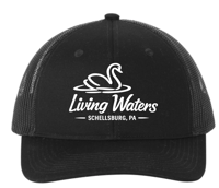 Image 1 of Camp Living Waters Snapback Ponytail Trucker Cap