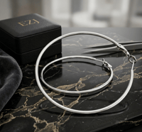 Silver Foxx Hoops