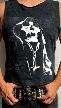 Image 2 of DEATH WORSHIP "Desolator" mineral washed/war-torn t-shirt 