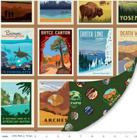 Image 1 of Double Lush Velvet Throw in National Parks print